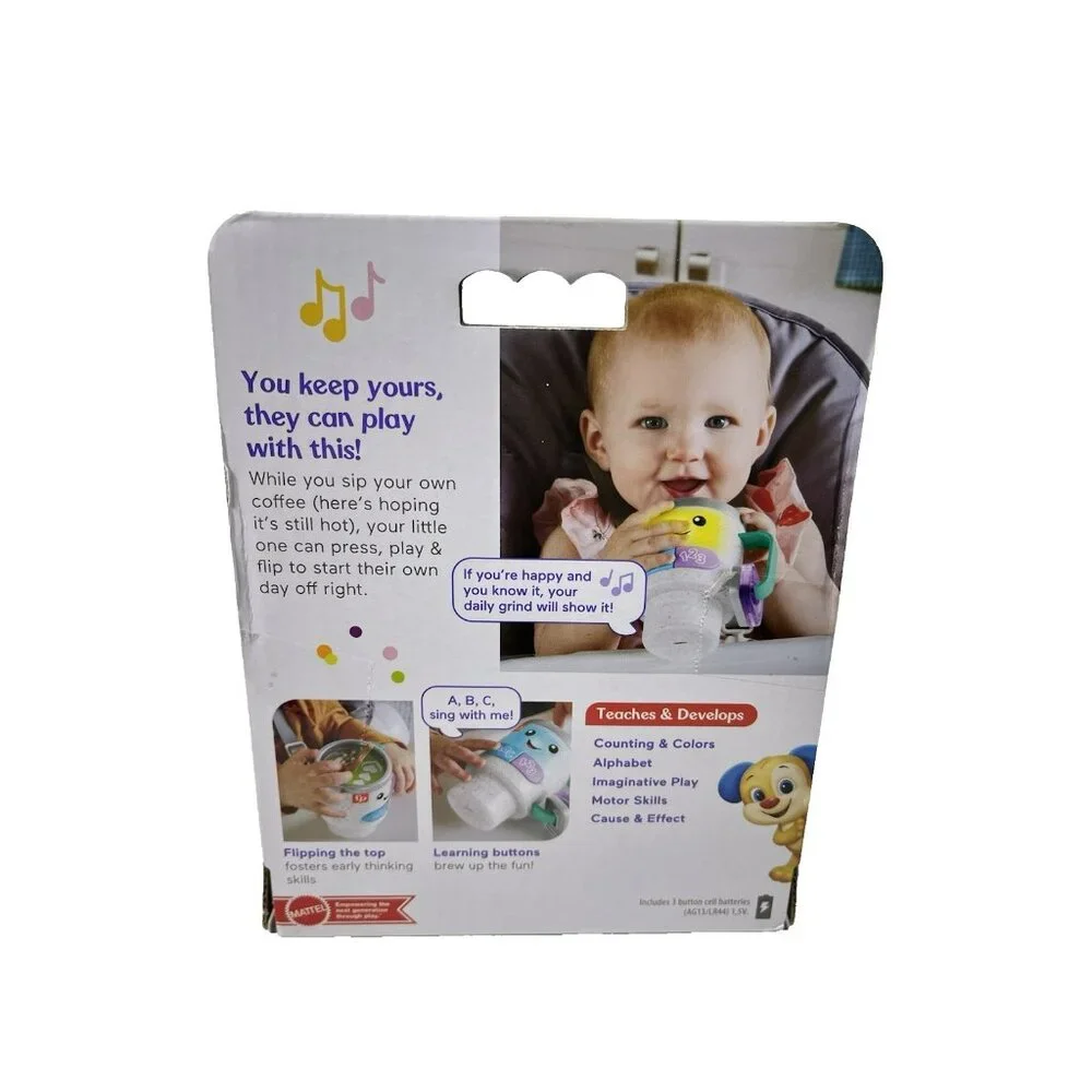 Fisher Price Laugh & Learn & Serve Coffee Cafe & Mug 100+ Sounds Phrases & Songs
